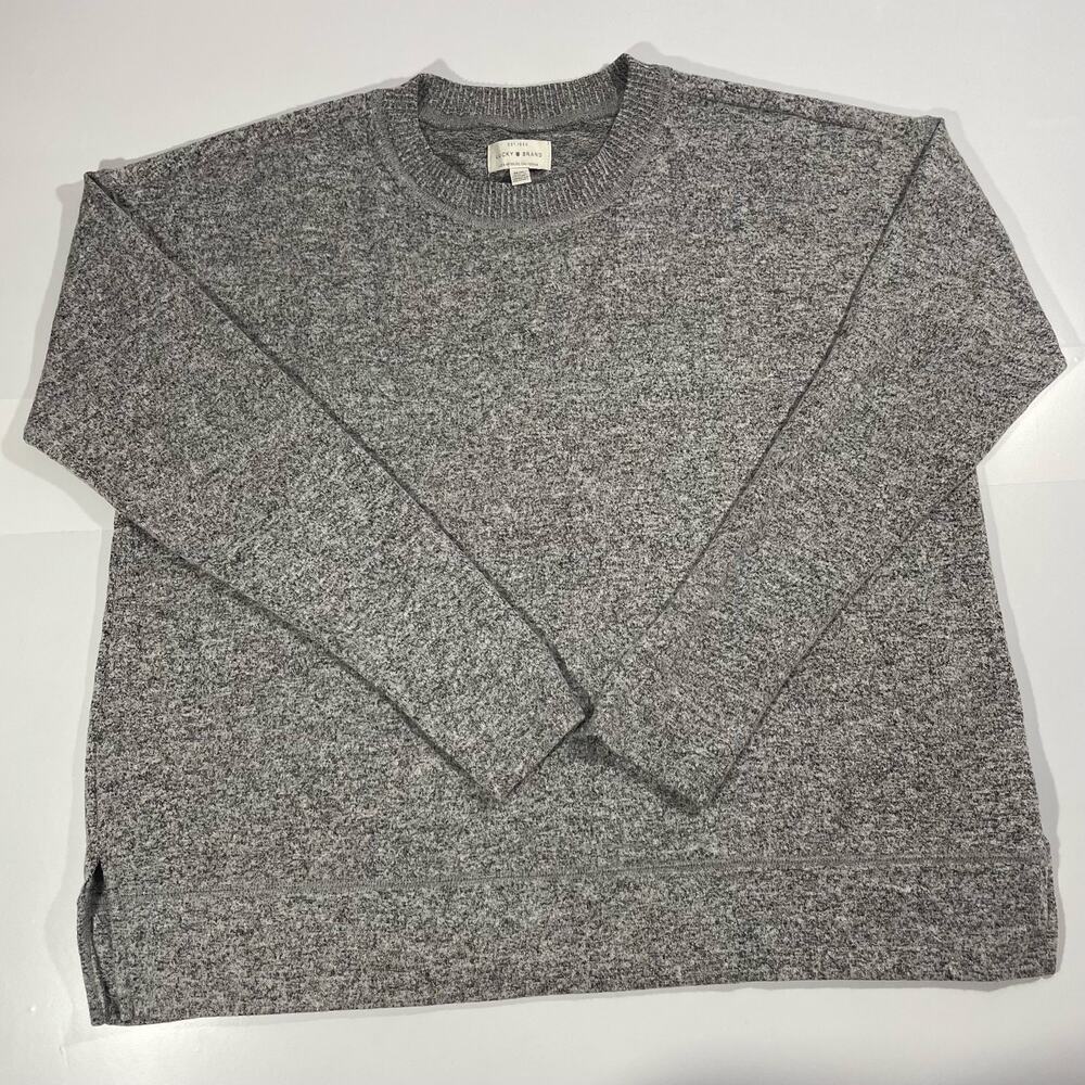 Lucky Brand Pull Over Sweater Long Sleeve Gray Size Medium‎